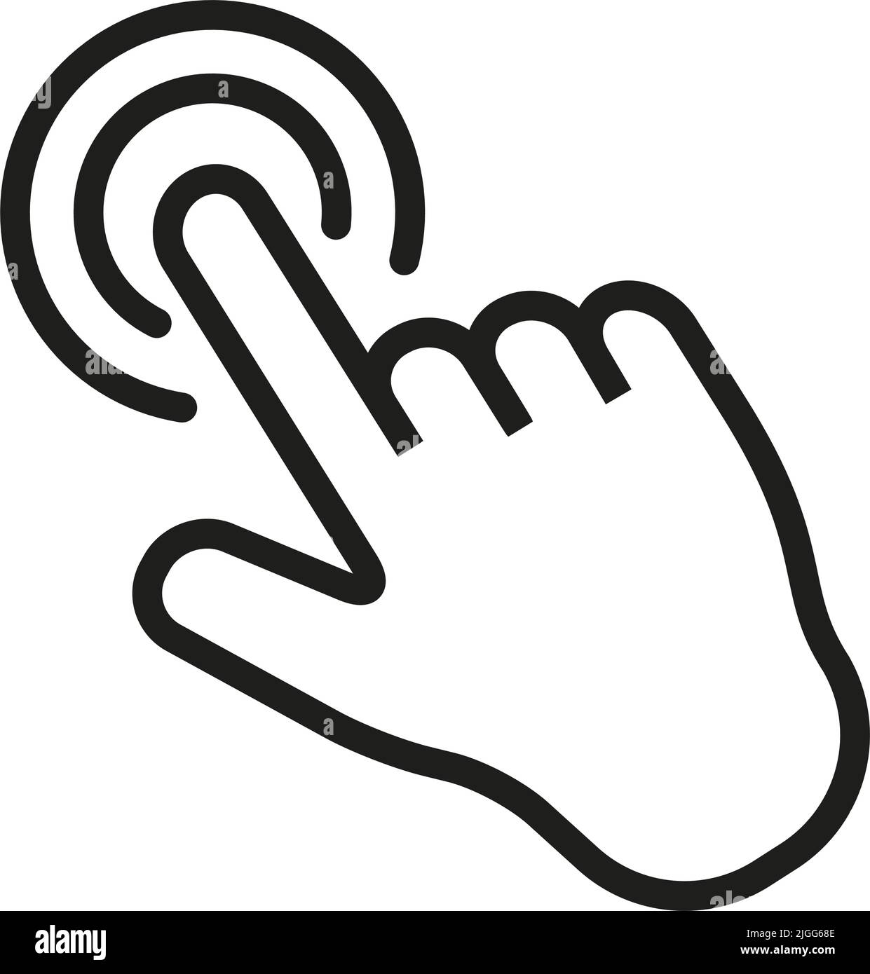 Touch screen finger tap gesture vector icon Stock Vector Image & Art - Alamy