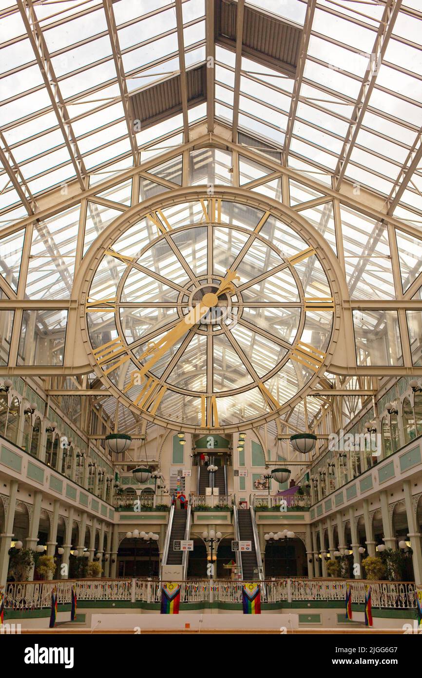 St. Stephen's Green shopping centre clock, Dublin, Ireland Stock Photo