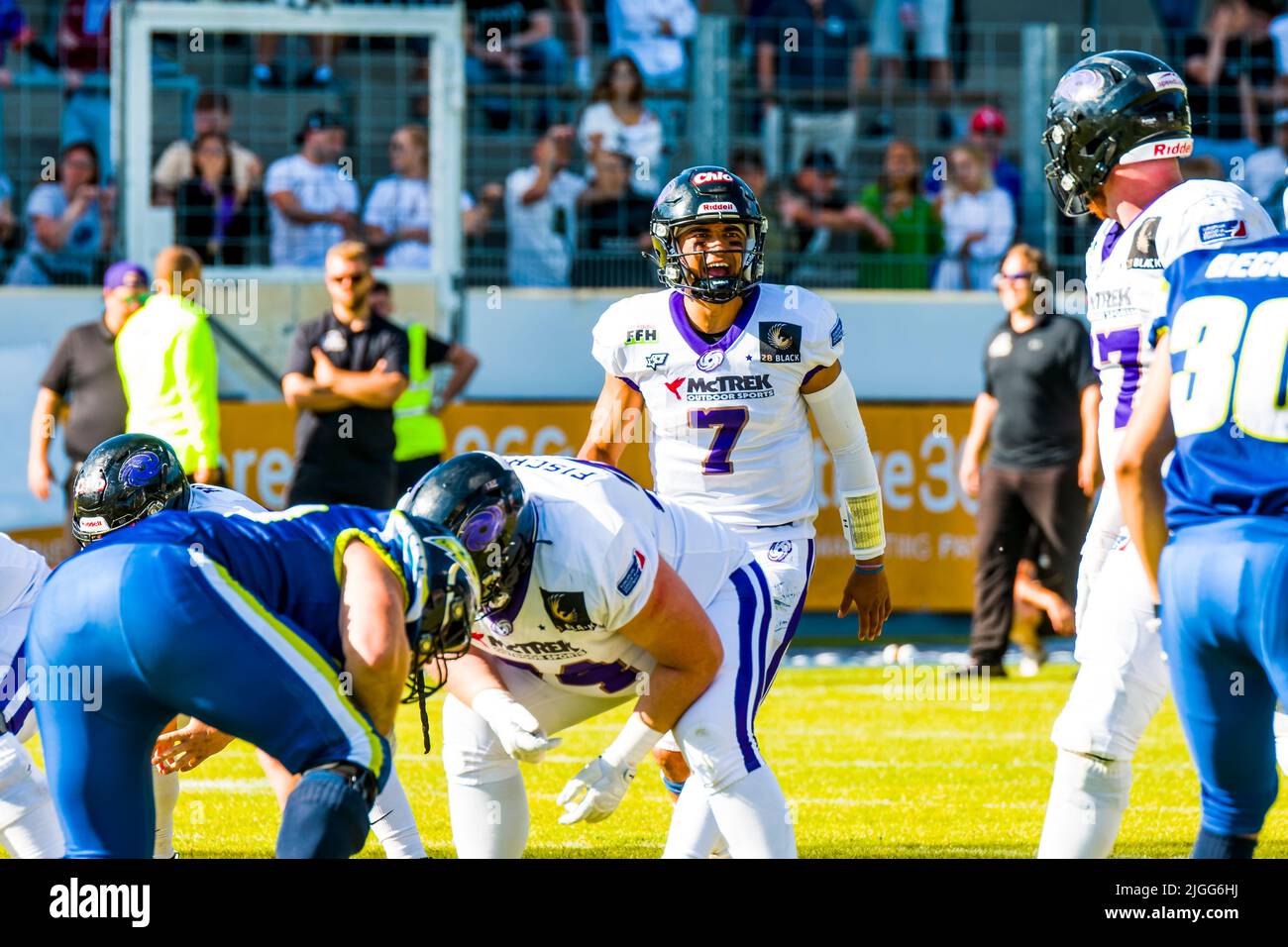 Stuttgart, Germany. 10th July, 2022. Frankfurt Galaxy - QB # 7 Jakeb Sullivan Credit: Frank Baumert/Alamy Live News Stock Photo