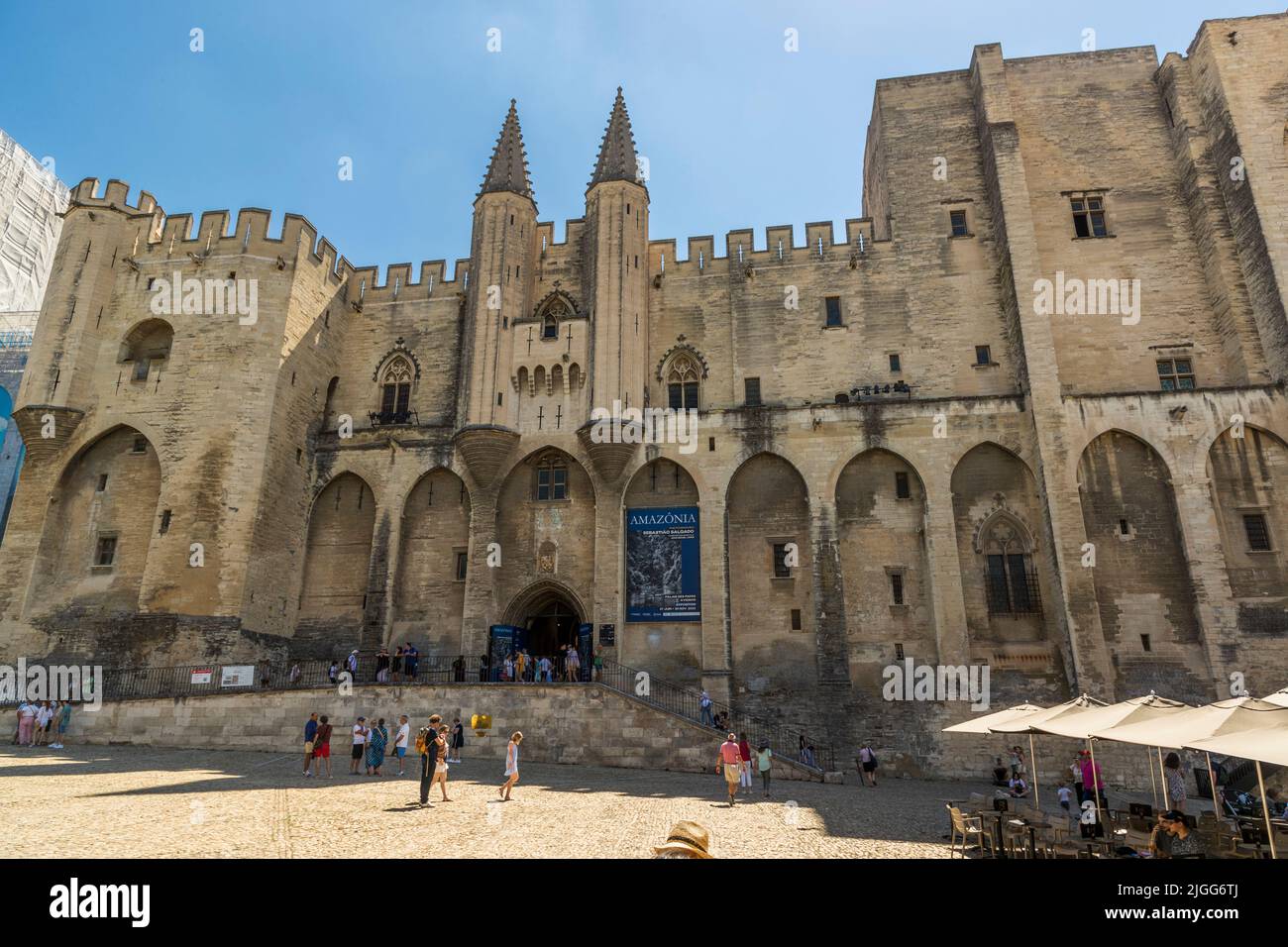 Papal Palace in Avignon, France Stock Photo Alamy