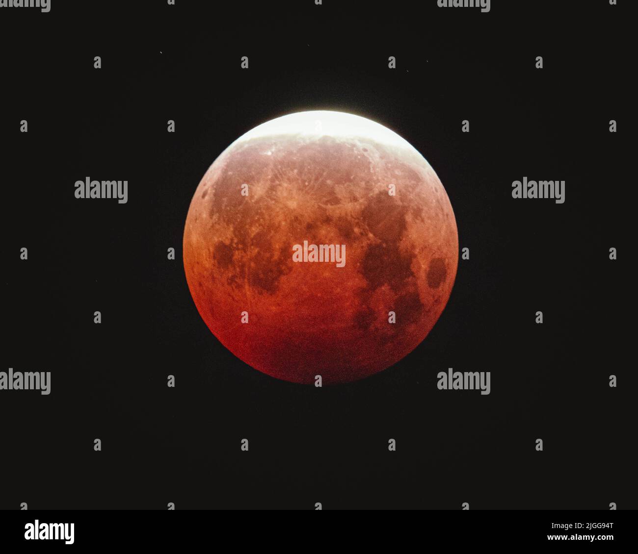 The super blood moon seen from Fermont Stock Photo - Alamy