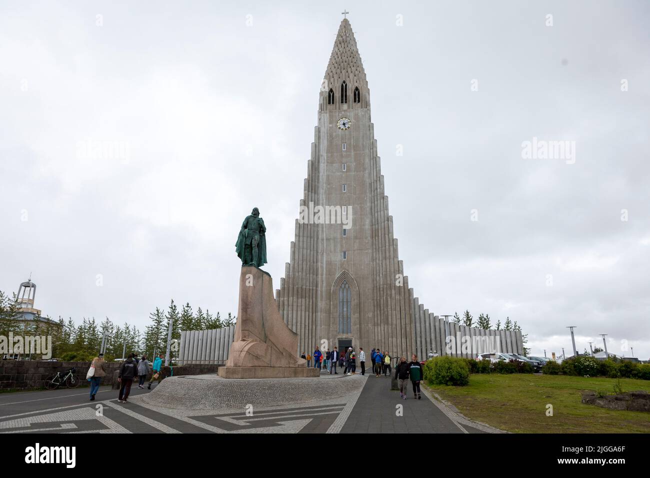 A general view of Hallgrímskirkja, Church of Iceland, in Reykjavík, Iceland.  Image shot on 10th July 2022.  © Belinda Jiao   jiao.bilin@gmail.com 075 Stock Photo