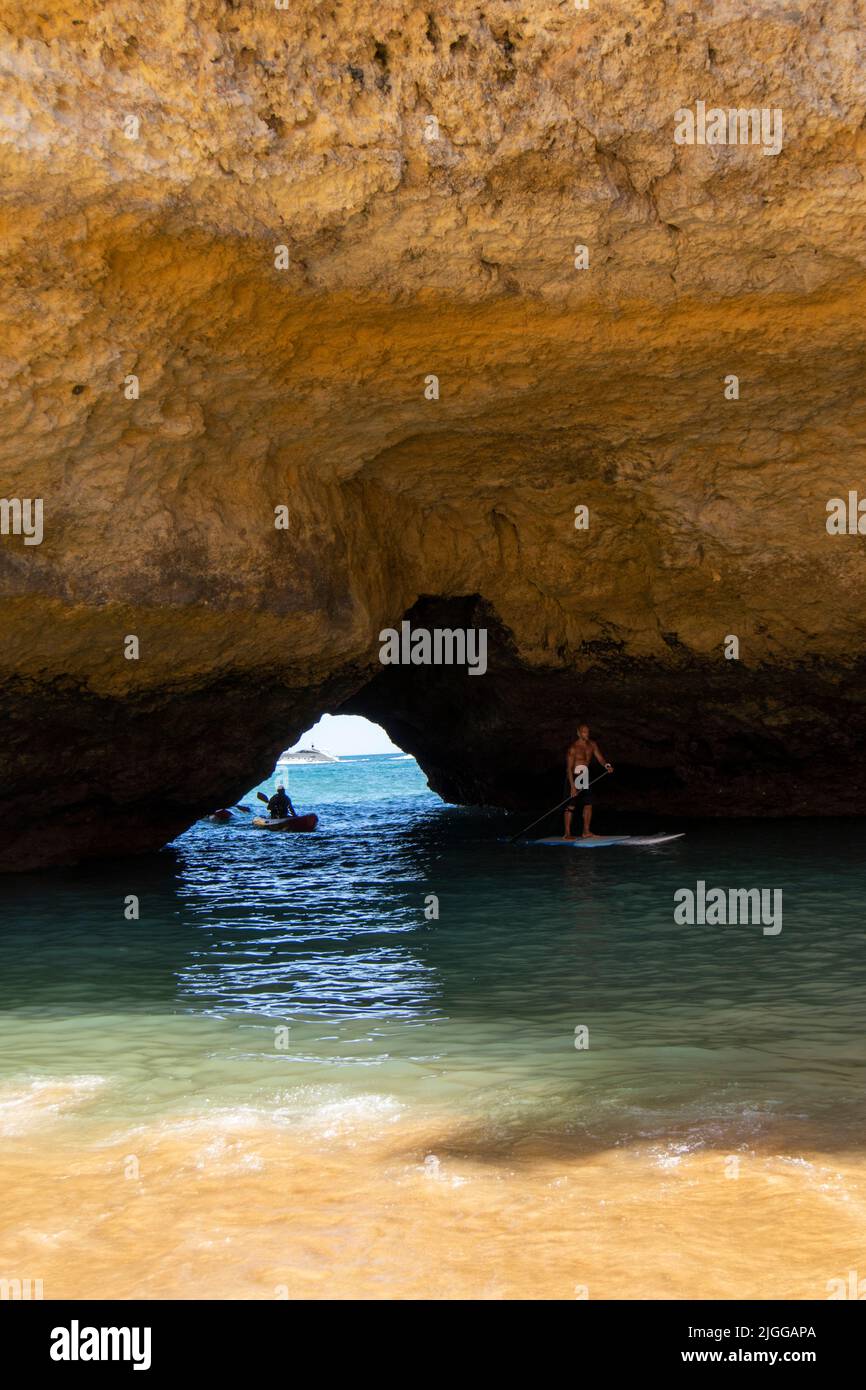 Portugal, Albufeira secret or hidden Beach called Ninho das Andorinhas