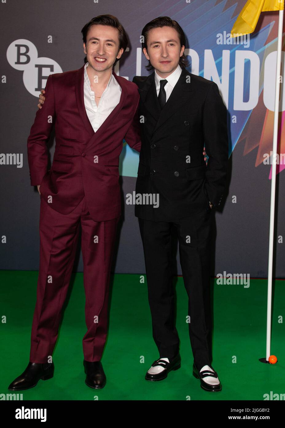 The BFI 65th London Film Festival World Premiere of 'The Phantom Of The Open' held at the Royal Festival Hall, Southbank - Arrivals Featuring: Christian Lees, Jonah Lees Where: London, United Kingdom When: 12 Oct 2021 Credit: Mario Mitsis/WENN Stock Photo