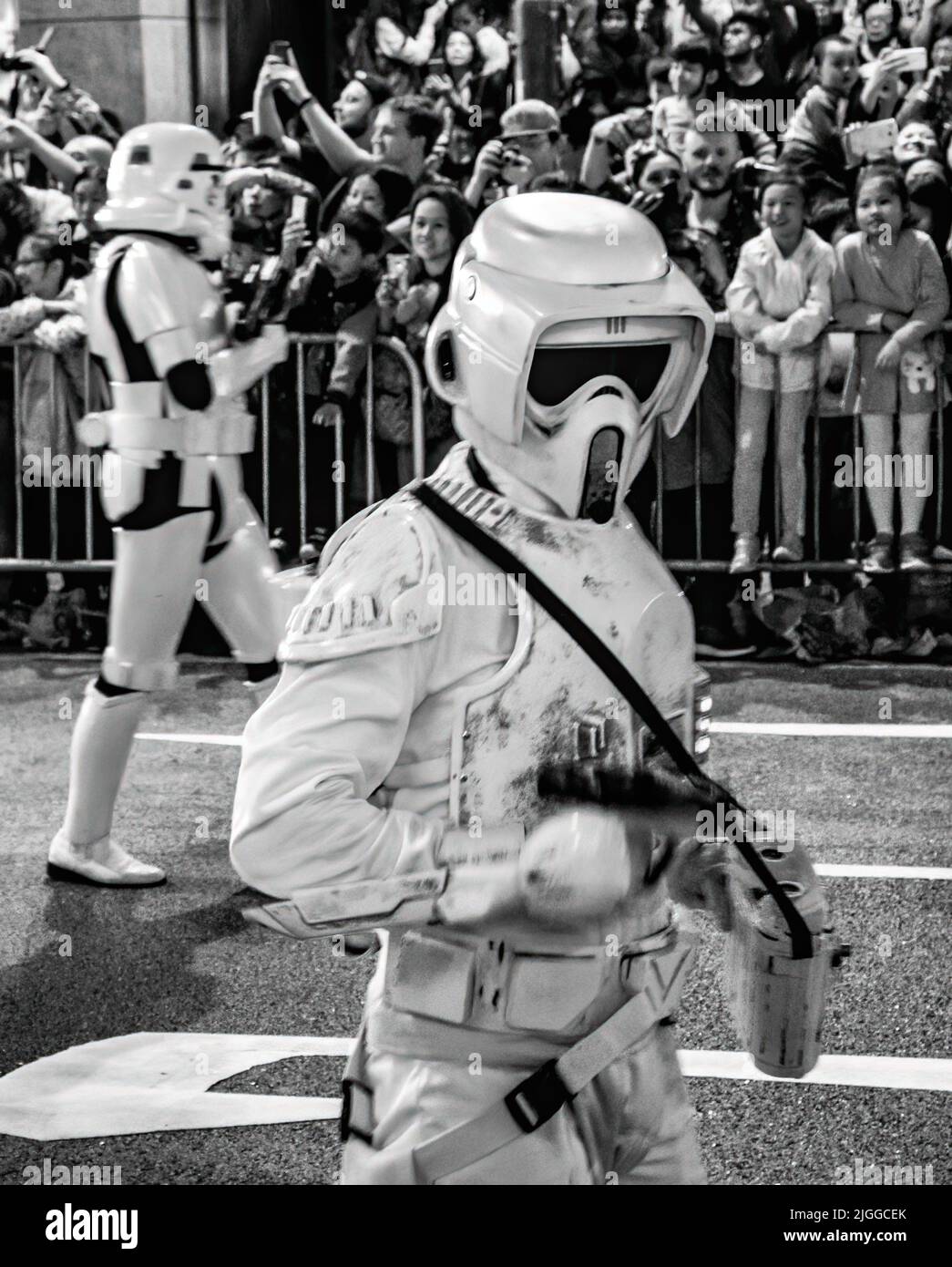 The Star Wars Storm Trooper at New Years Festival in Hong Kong Stock Photo