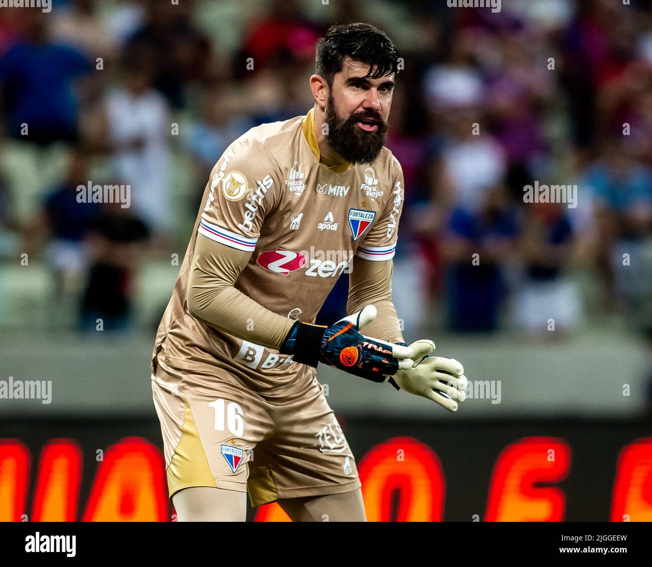 Fortaleza, Brazil. 01st Feb, 2023. CE - Fortaleza - 01/02/2023 - CEARENSE  2023, FORTALEZA X ATLETICO CE - Fernando Miguel goalkeeper of Fortaleza  during a match against Atletico-CE at the Presidente Vargas