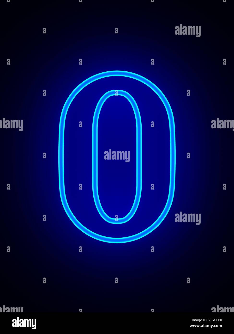 Number zero on dark background. 3D illustration Stock Photo Alamy