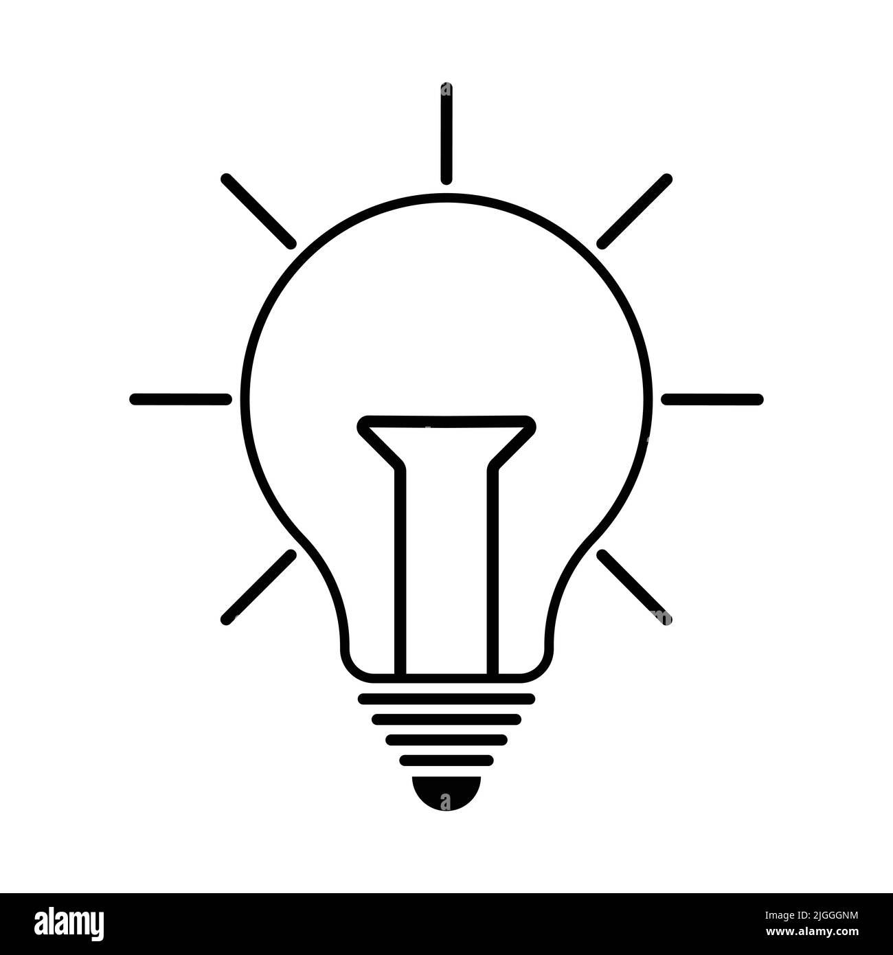 Light bulb icon isolated on white background Stock Vector Image & Art ...