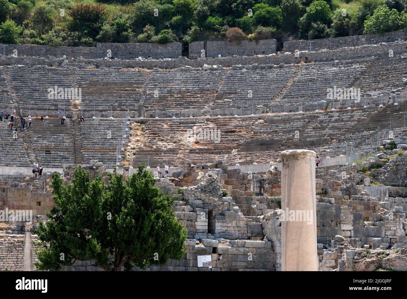 Part of the Theatre in Ephesus in Turkey Stock Photo