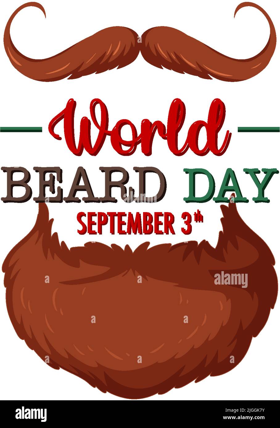 World Beard Day September 3 Banner illustration Stock Vector Image