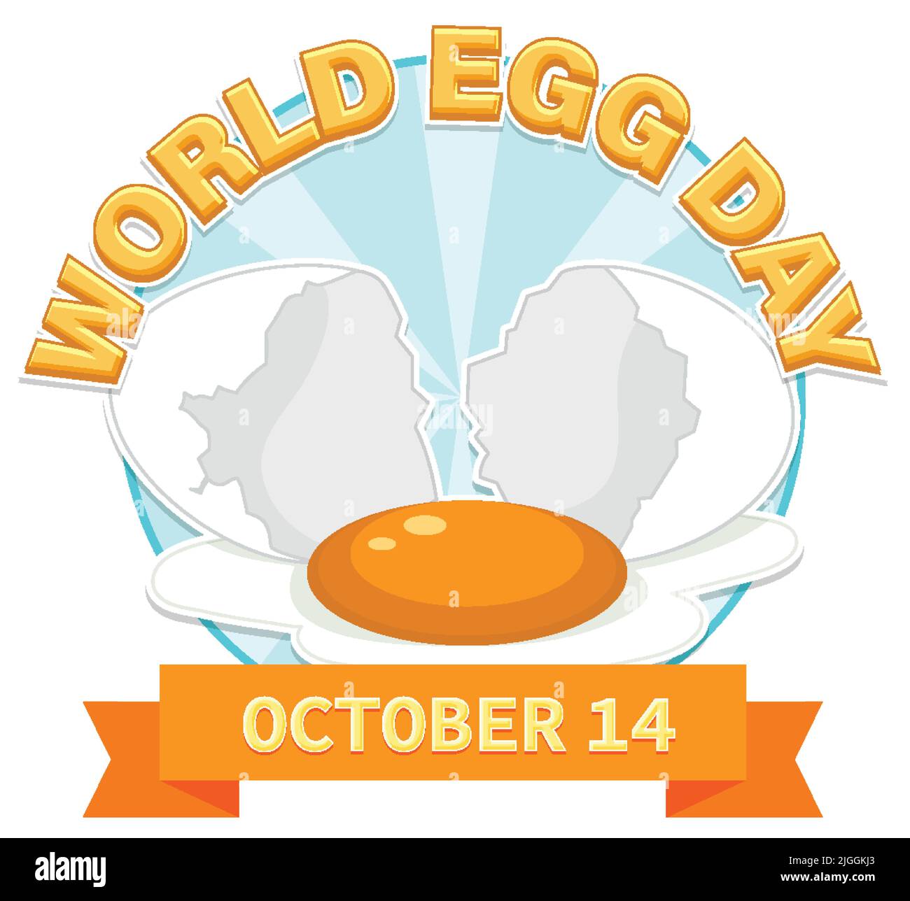 World egg day banner or logo design illustration Stock Vector Image