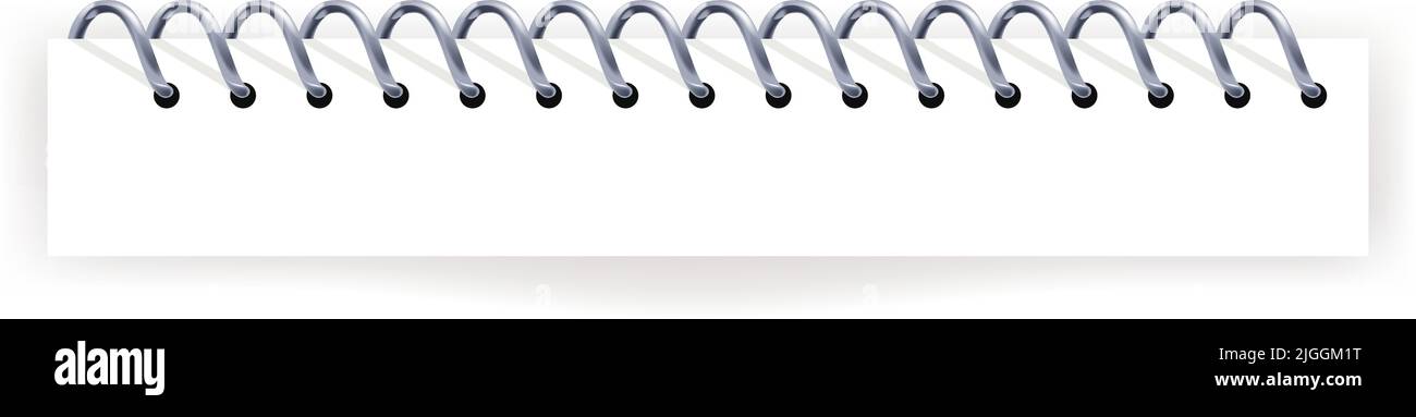 Paper spiral binders for notebooks or journals Stock Vector