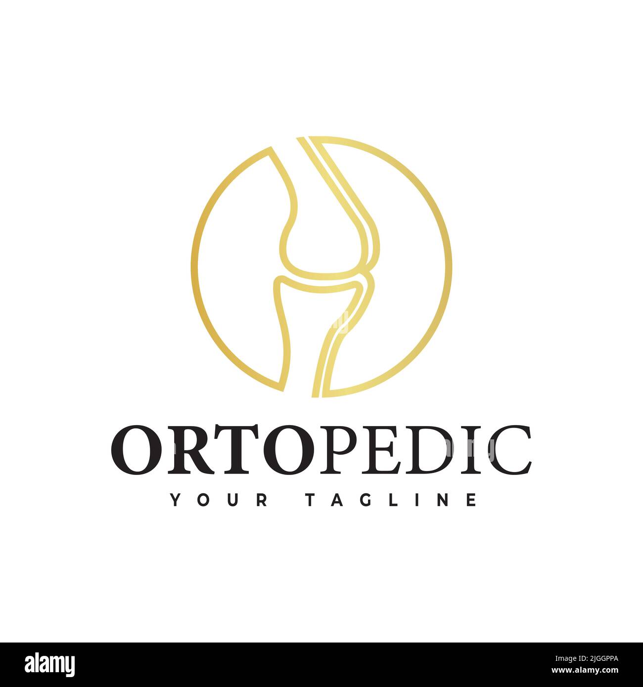 Orthopedic design logo, Health Bone Care Template, simple symbol. Stock Vector