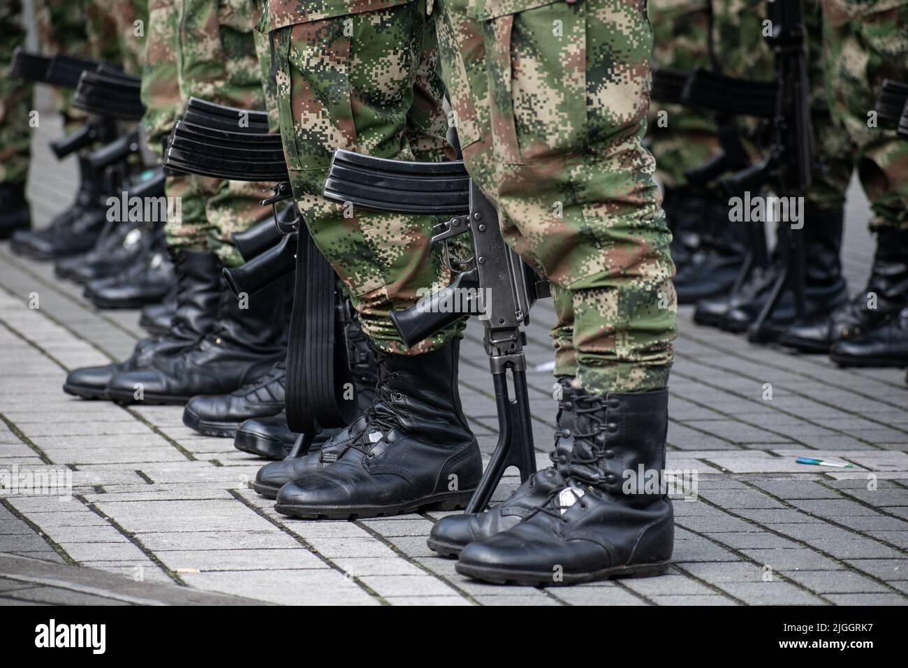 Colombian military prepare for vigillance during june 19, 2022 in Pasto, Colombia. photo by: Camilo Erasso/Long Visual Press Stock Photo