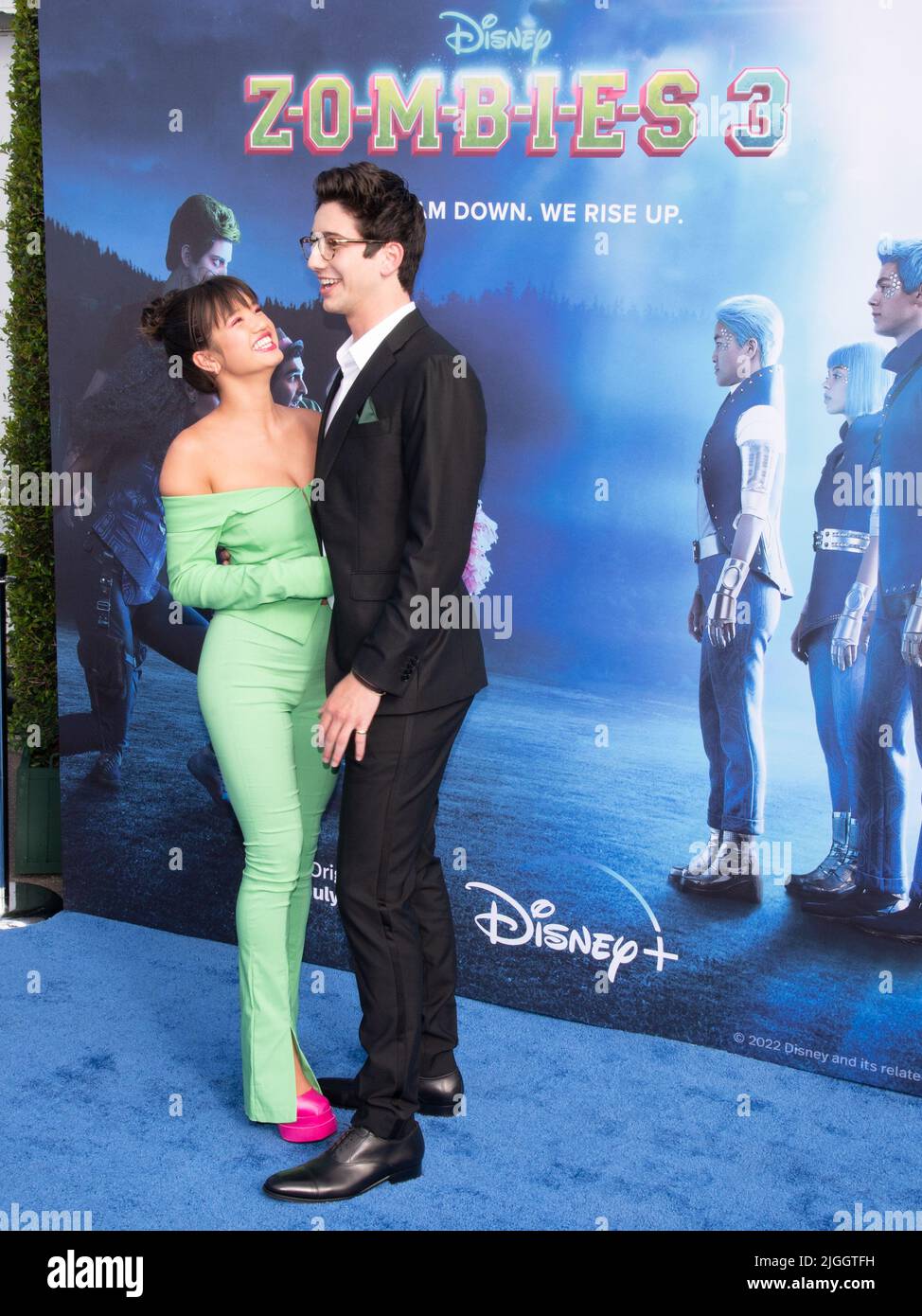 09 July 2022 - Los Angeles, California - Peyton Elizabeth Lee and Milo  Manheim. Disney+ Original Movie 