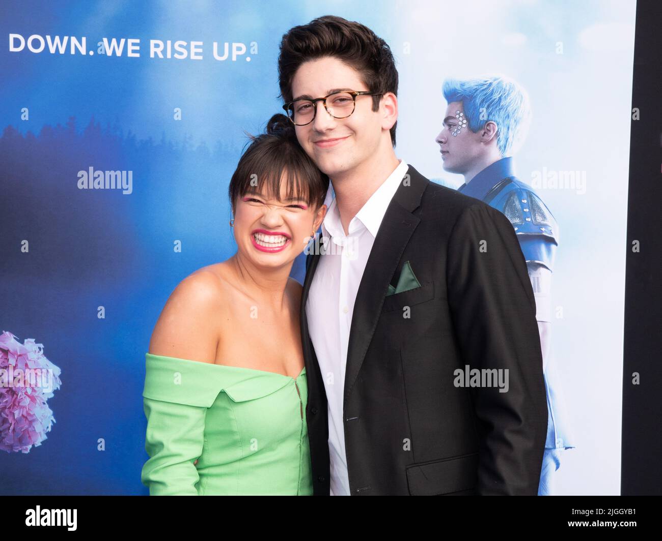 July 9, 2022, Santa Monica, California, USA: Peyton Elizabeth Lee and Milo Manheim attend Disney+ Original Movie ''Zombies 3'' Los Angeles Premiere. (Credit Image: © Billy Bennight/ZUMA Press Wire) Stock Photo