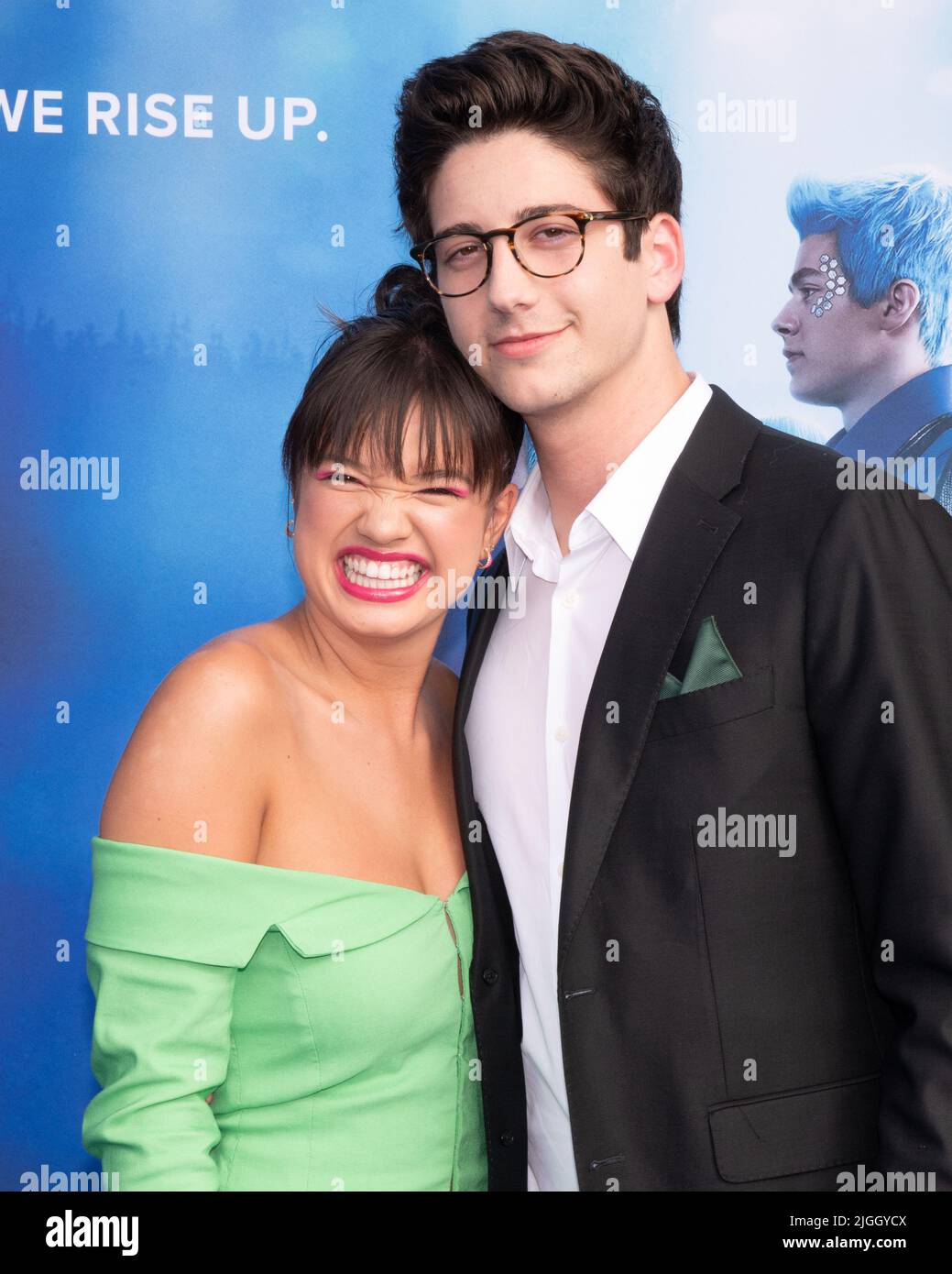 July 9, 2022, Santa Monica, California, USA: Peyton Elizabeth Lee and Milo Manheim attend Disney+ Original Movie ''Zombies 3'' Los Angeles Premiere. (Credit Image: © Billy Bennight/ZUMA Press Wire) Stock Photo