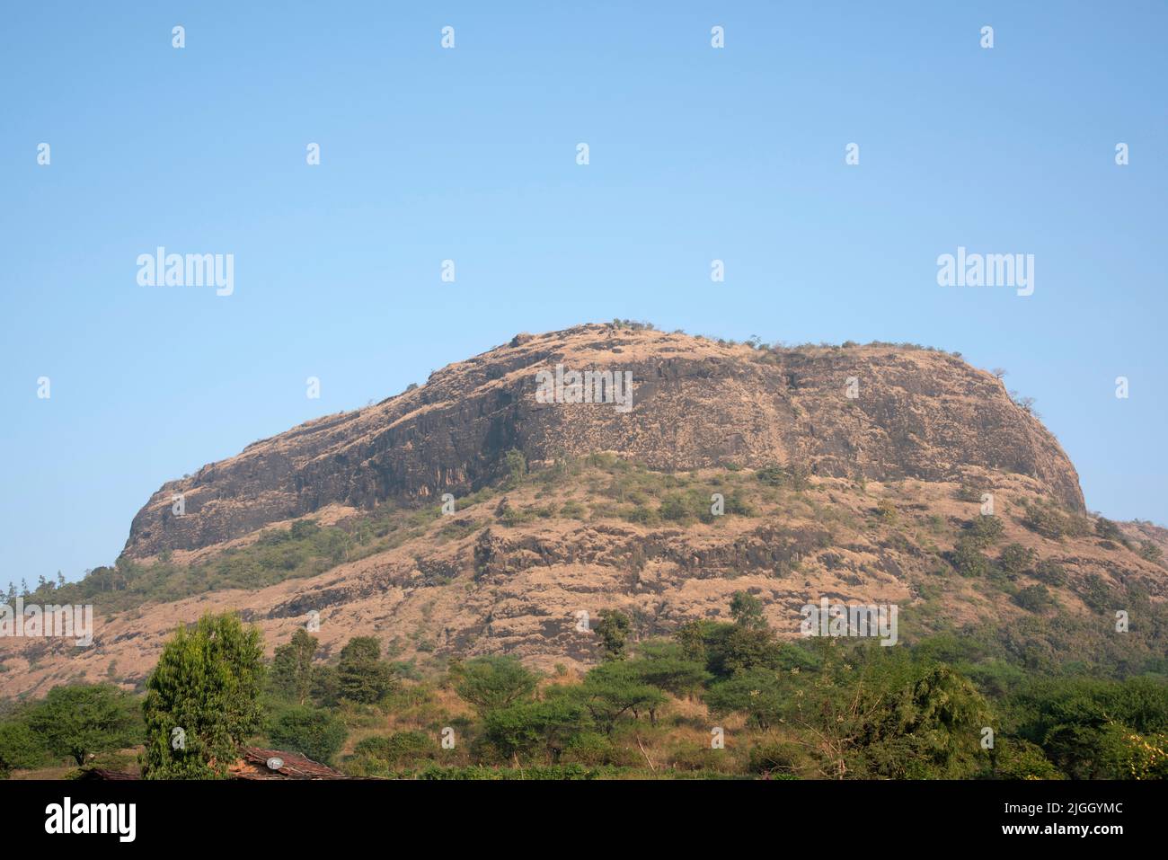 Kadelot Tok, Kadelot Point, Shivneri fort, Taluka Junnar, District Pune Stock Photo