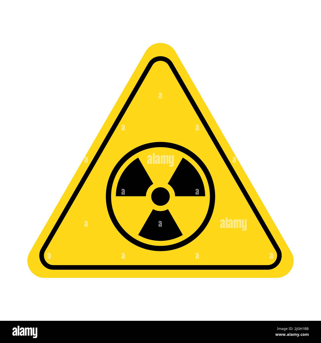 Radioactive, radiation sign. Danger, warning atomac bomb, radiation ...