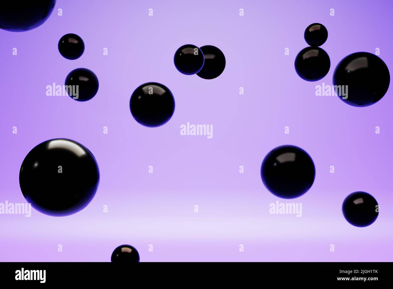 Black abstract balls on violent background 3d render Stock Photo - Alamy
