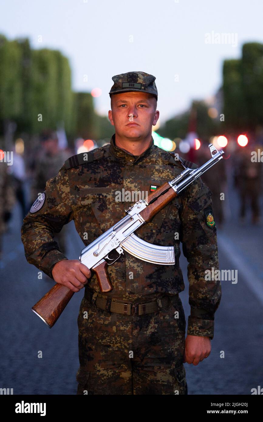 paris-france-11th-july-2022-bulgarian-soldiers-on-the-champs