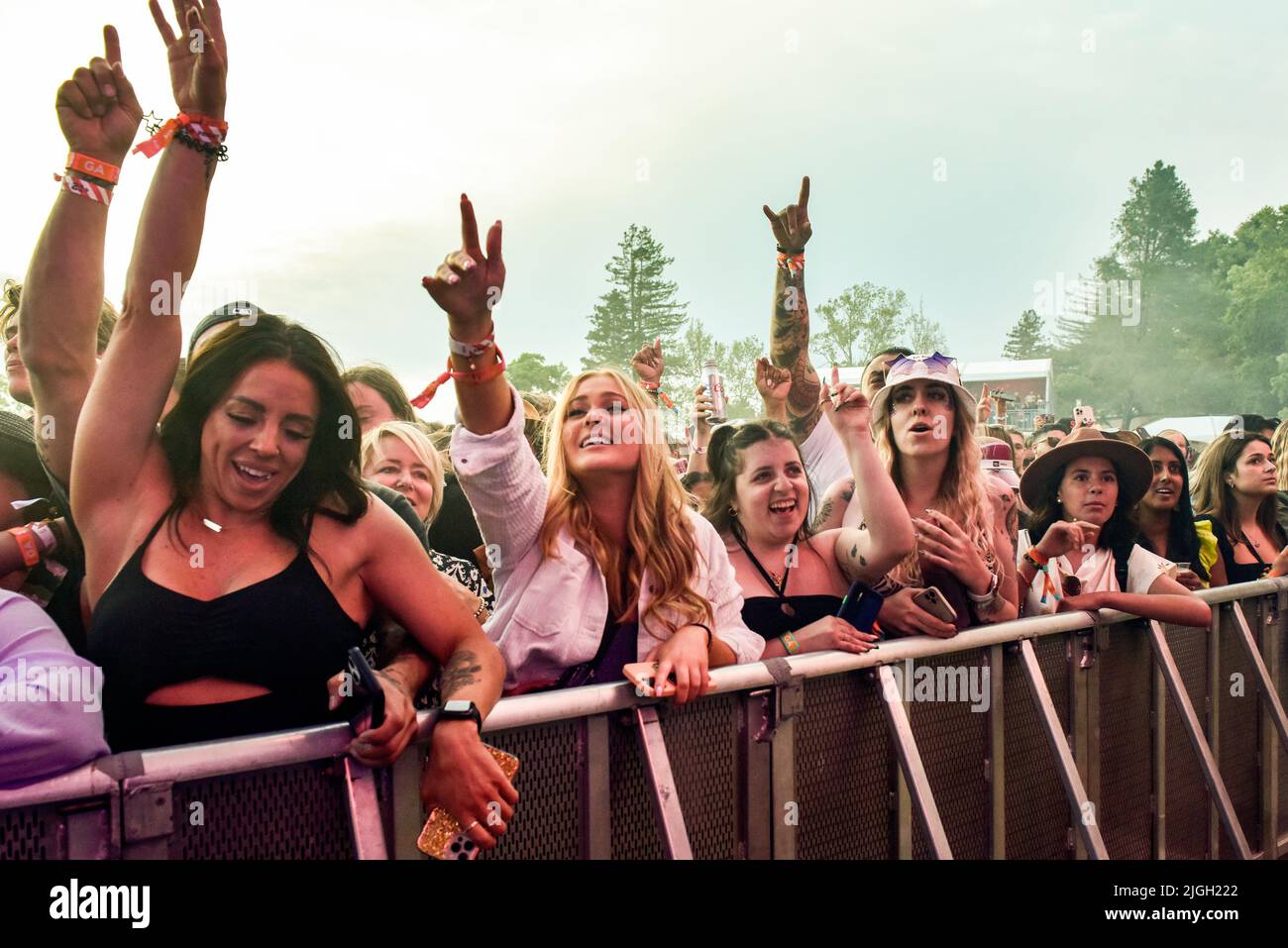Napa Valley, California, May 28, 2022 Concert crowd at the 2022