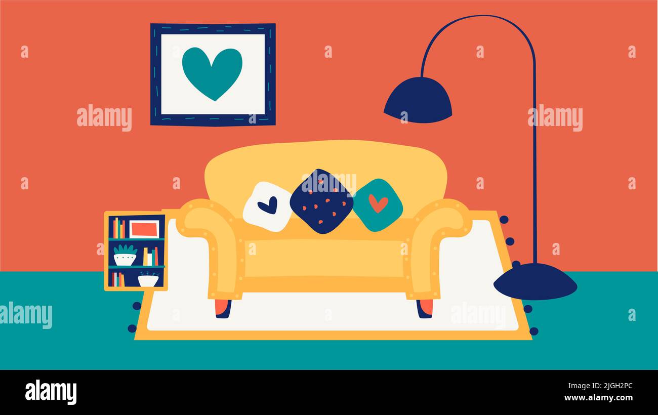 Creative living room zoom background Stock Vector Image & Art Alamy