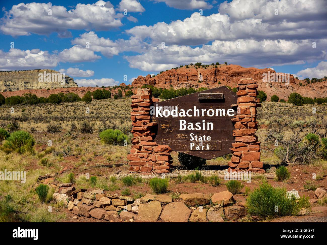 The Sign for KodaChrome Basin State Park, Utah, Stock Photo