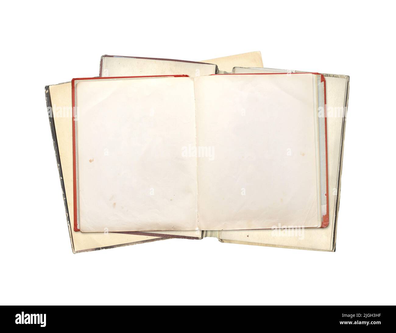 Open book with blank pages. Template of empty book isolated on white  background. ( Clipping path ) Stock Photo