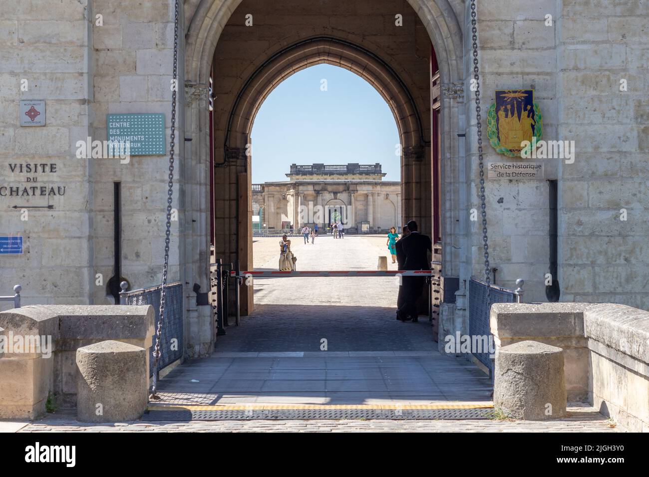 VINCENNES, FRANCE JUNE 22, 2019 Entry gates to the Chateau de