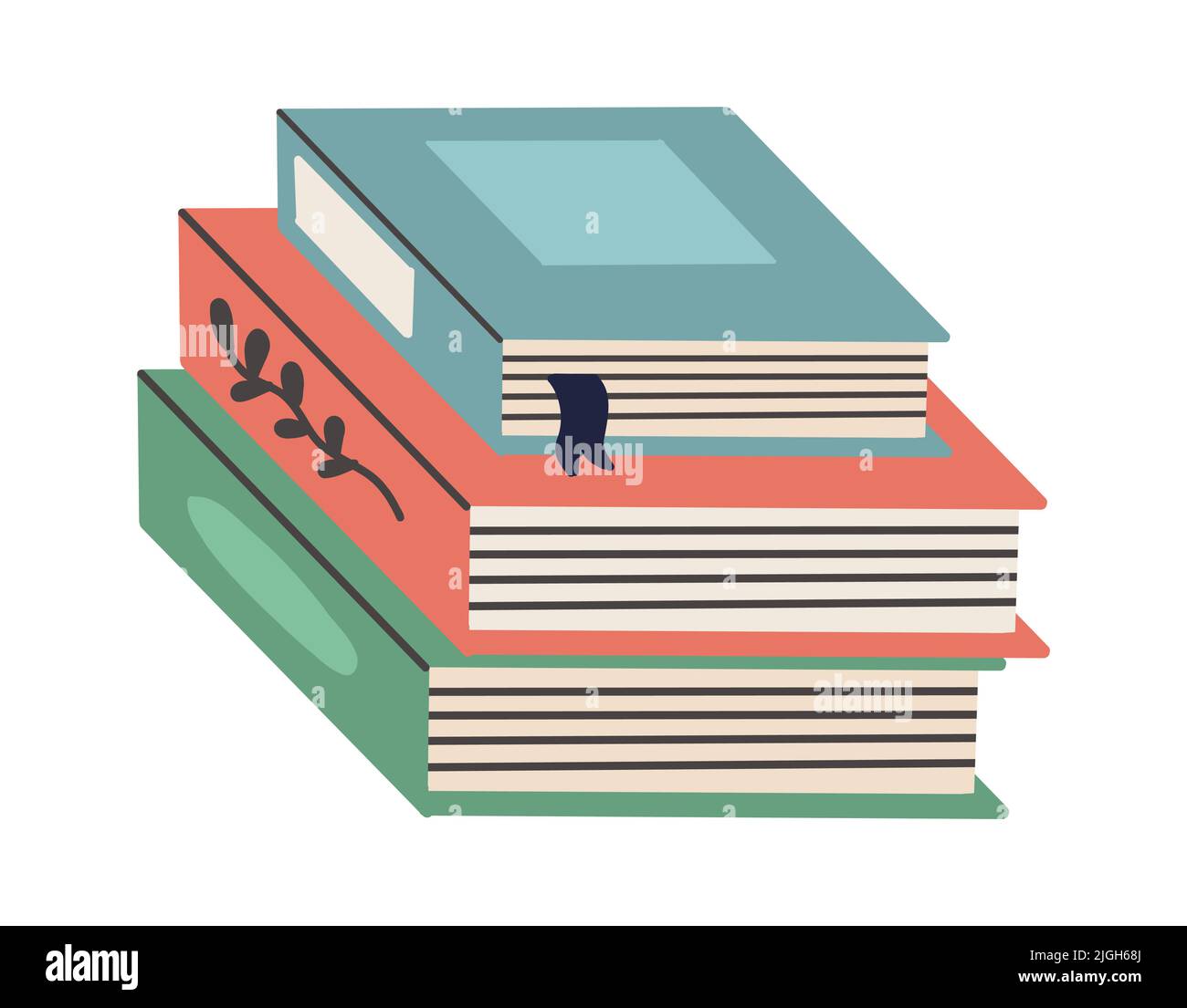 Pile of books notebook Stock Vector Images - Alamy