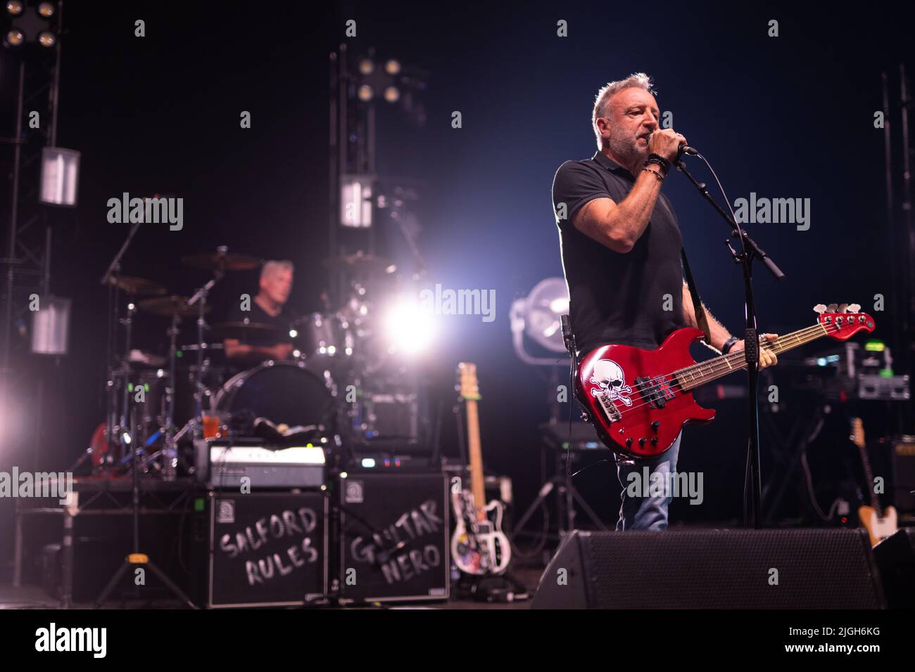 London, UK. Sunday, 10 July, 2022. Peter Hook and The Light performing Original 'Joy Division : A Celebration' at the Brixton Academy in London. Photo: Richard Gray/Alamy Live News Stock Photo
