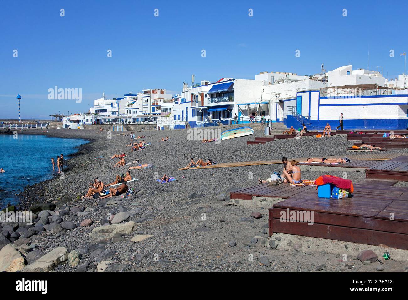 Beach of Puerto de las Nieves, Agaete, Grand Canary, Canary islands, Spain, Europe Stock Photo