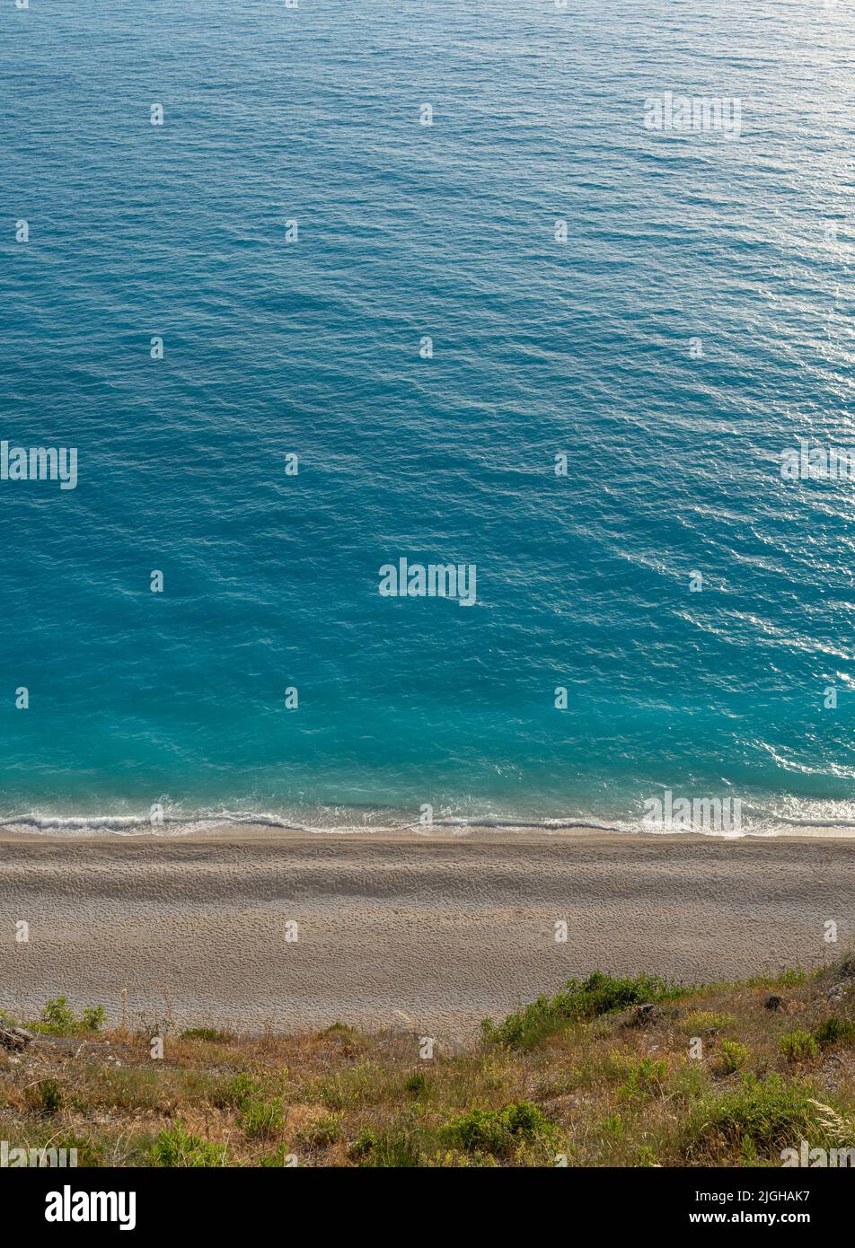 Beautiful wild tropical coast. Mediterranean sea landscape