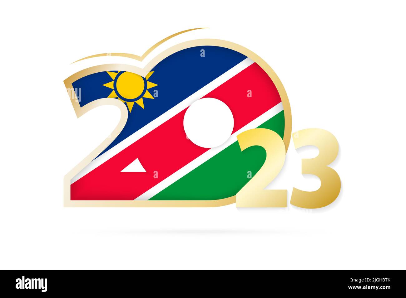 Year 2023 with Namibia Flag pattern. Vector Illustration Stock Vector Image & Art Alamy