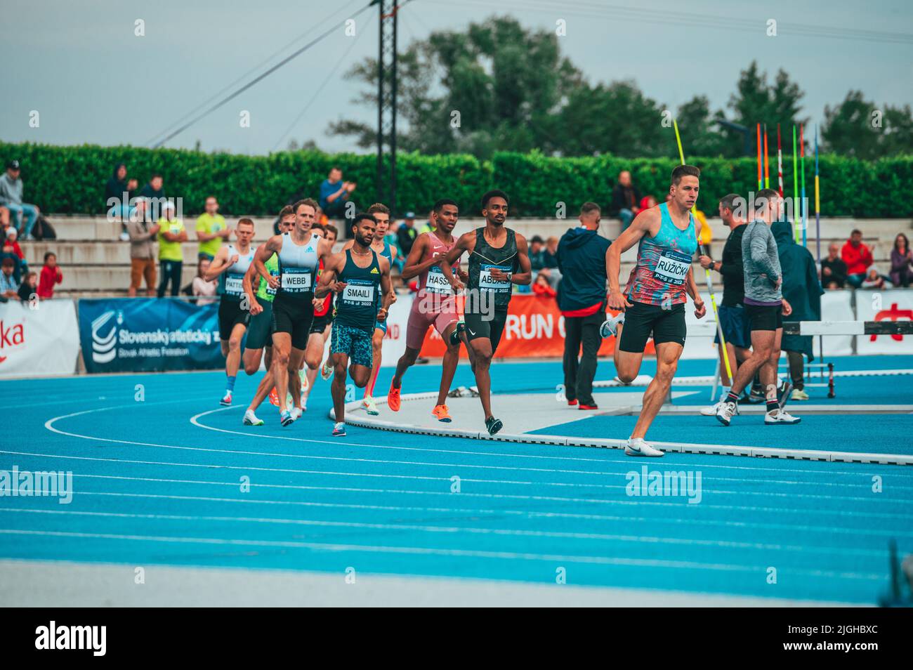 SAMORIN, SLOVAKIA, 9. JULY Track and Field professional 800m race