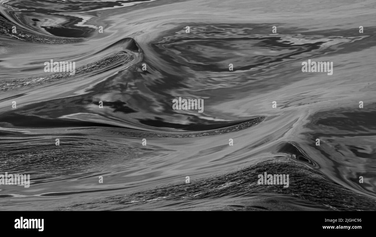 Water waves in sea Black and White Stock Photos & Images - Alamy
