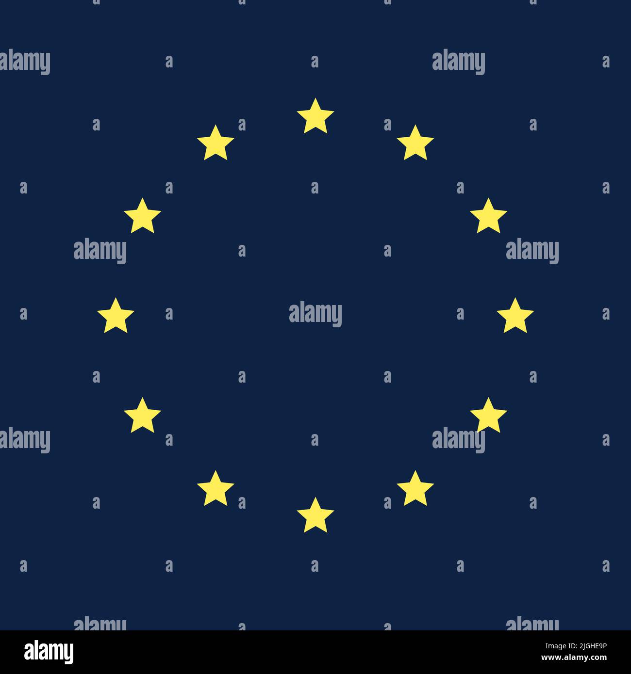 European Union stars symbol. Twelve stars isolated symbol. EU vector sign. Stock Vector