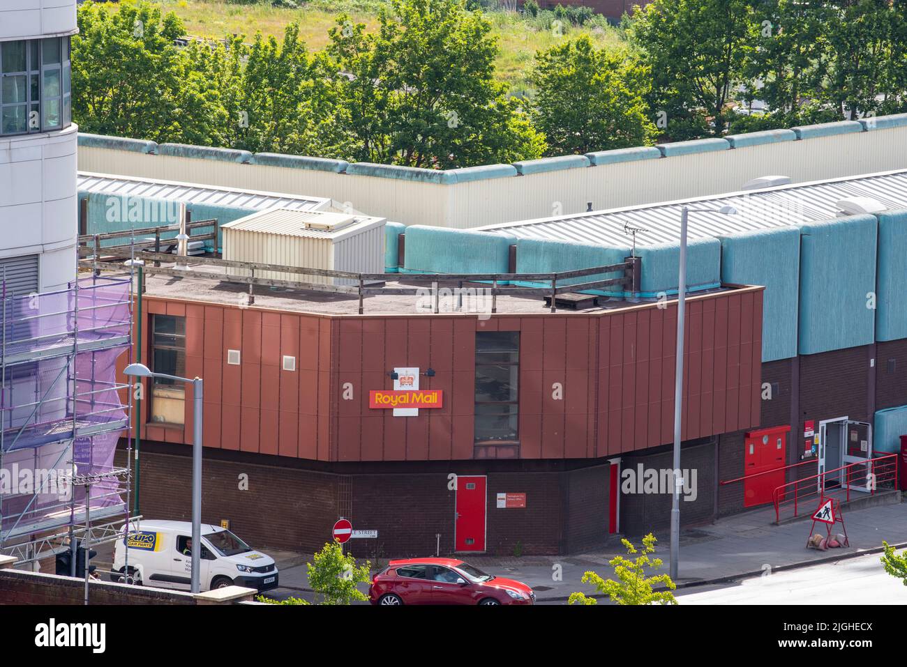 The Royal Mail Sorting Office on Huntingdon Street in Nottingham