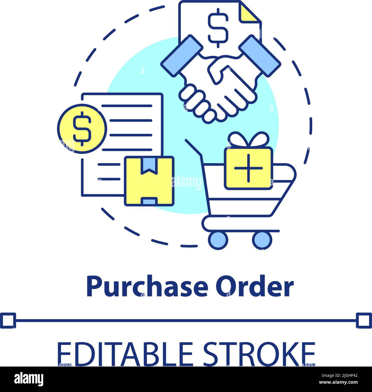 Purchase order concept icon Stock Vector Image & Art - Alamy