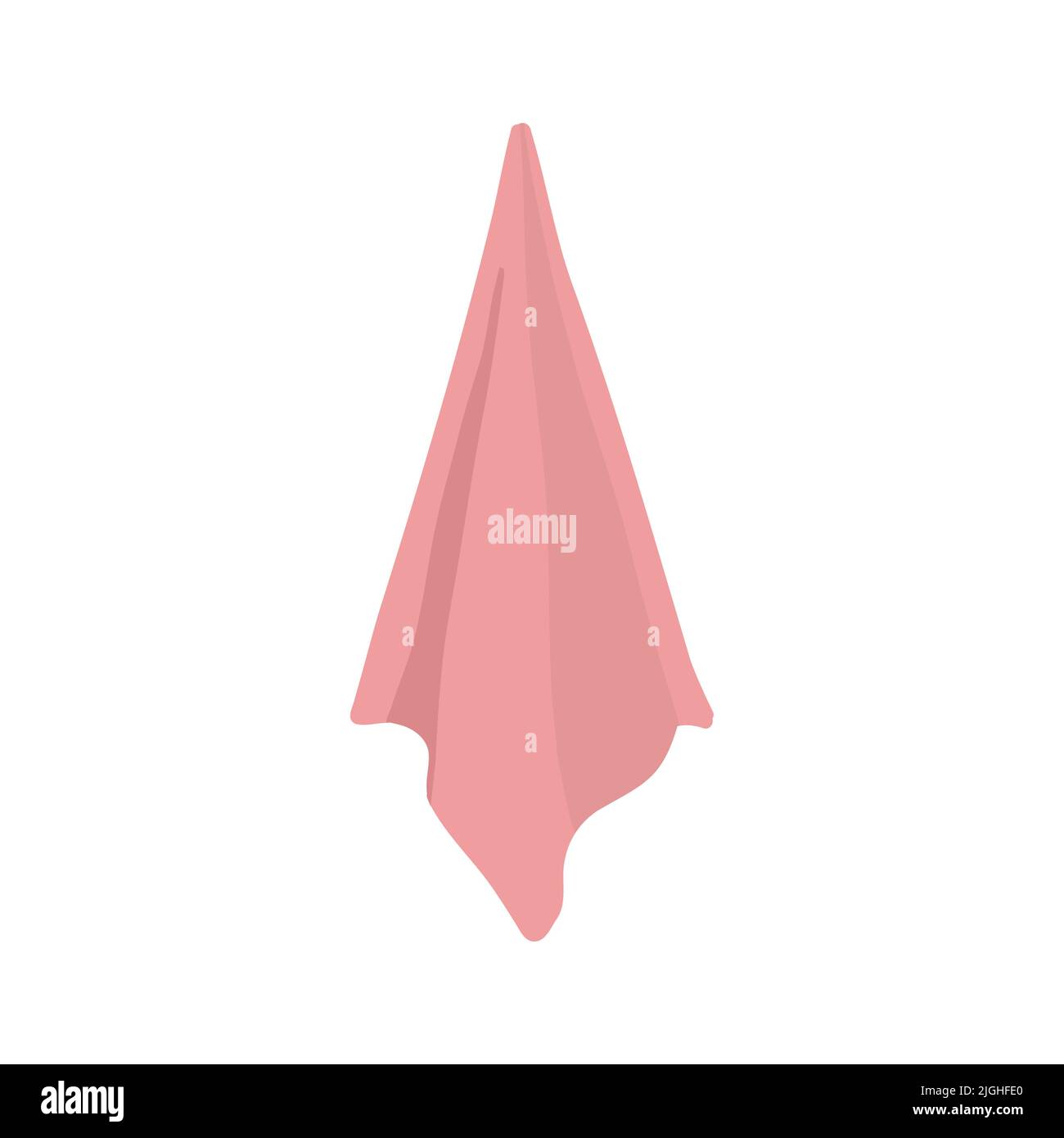 Cloth bath towel. Cartoon washcloth. Vector fabric shower illustration