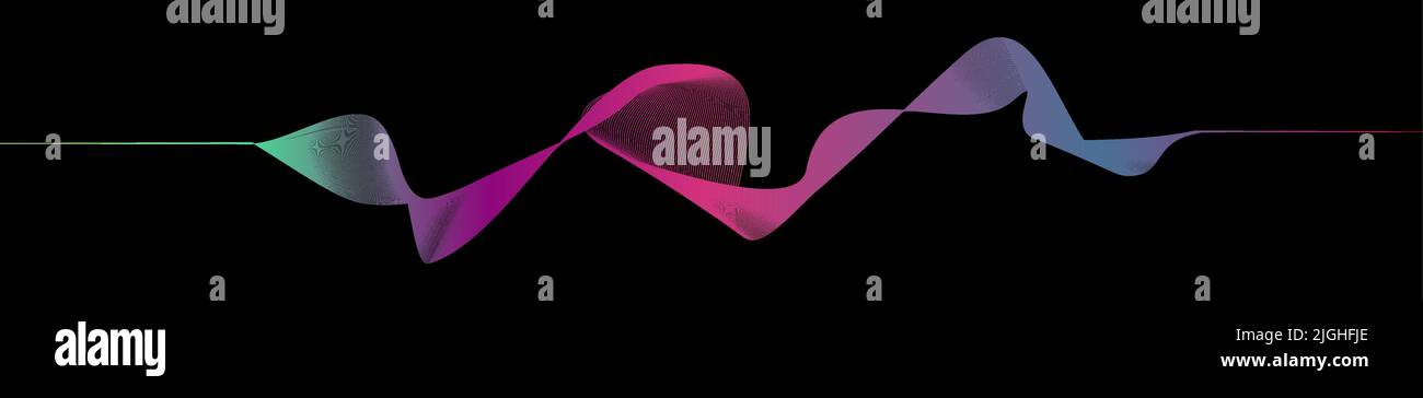 Sound wave. Voise spectrum. Vector dynamic audio waves Stock Vector