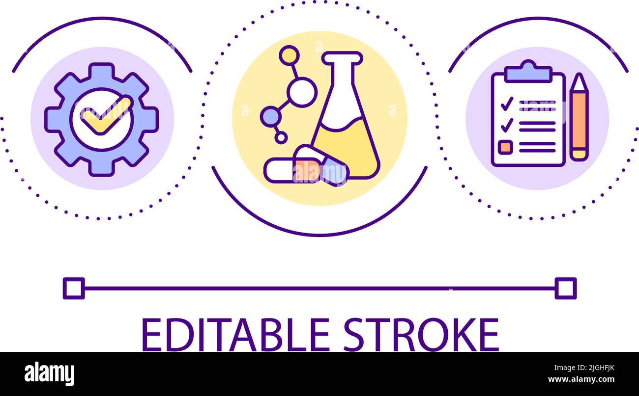 Biochemistry loop concept icon Stock Vector