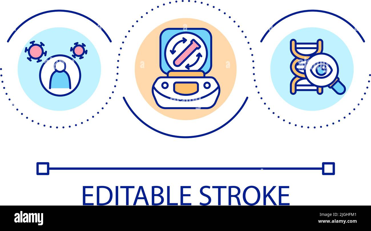 Genetic research loop concept icon Stock Vector