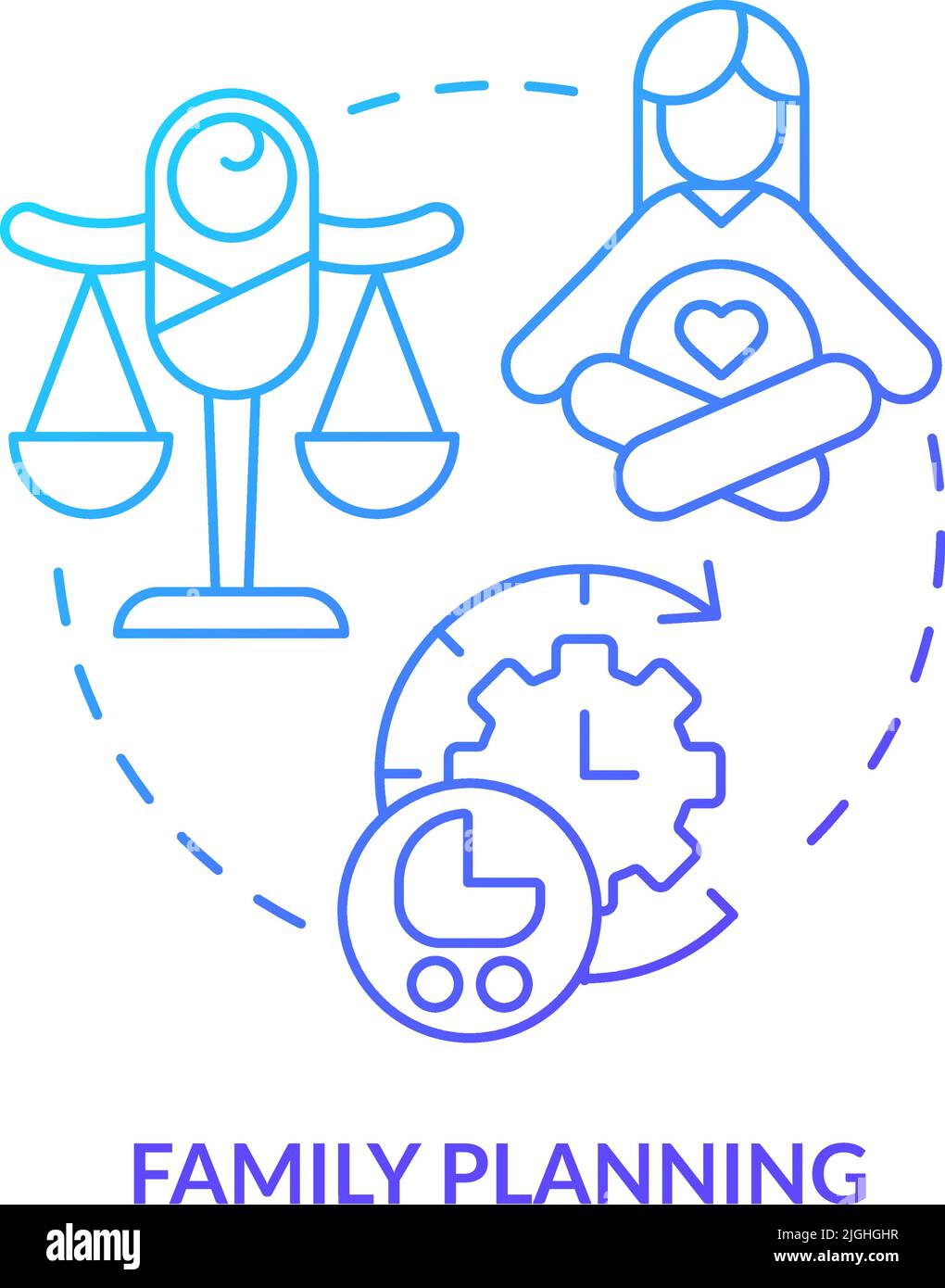 Family planning blue gradient concept icon Stock Vector Image & Art Alamy