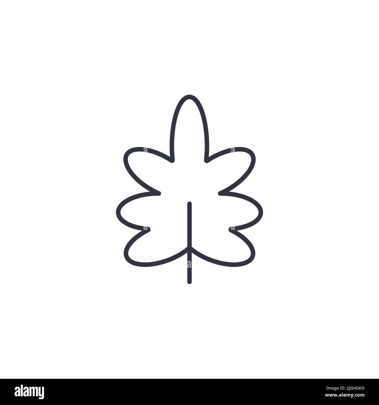 Lettuce leaf line icon isolated vector illustration Stock Vector Image ...