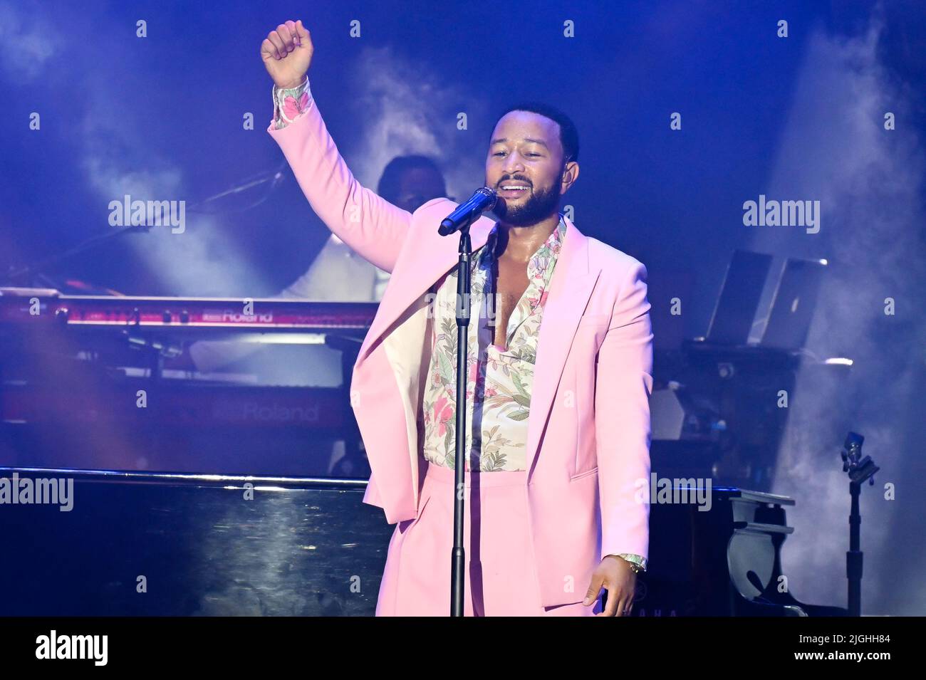 Juan Les Pins, France. 10th July, 2022. John Legend performs at the 61st  jazz festival of
