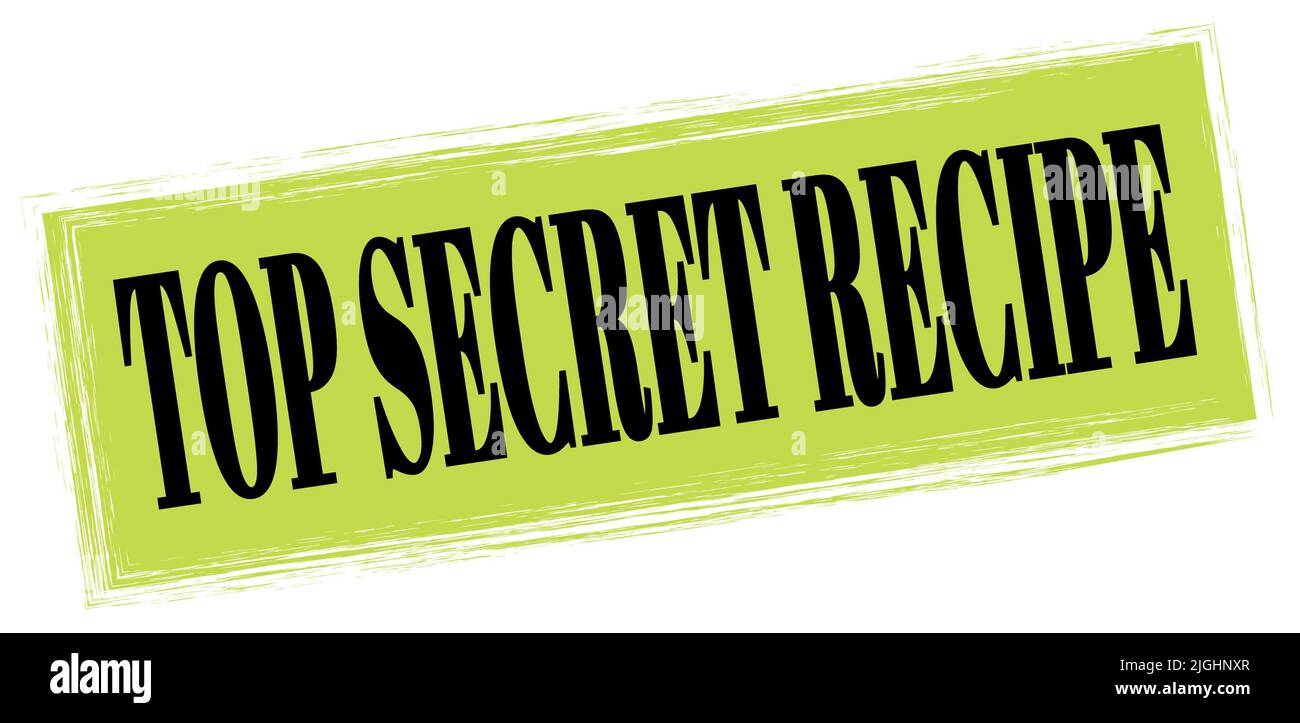 Secret Recipe Signing Top secret recipe hi-res stock photography and images - Alamy