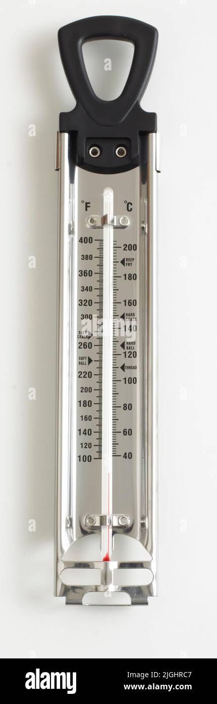Close-up of preserving thermometer Stock Photo
