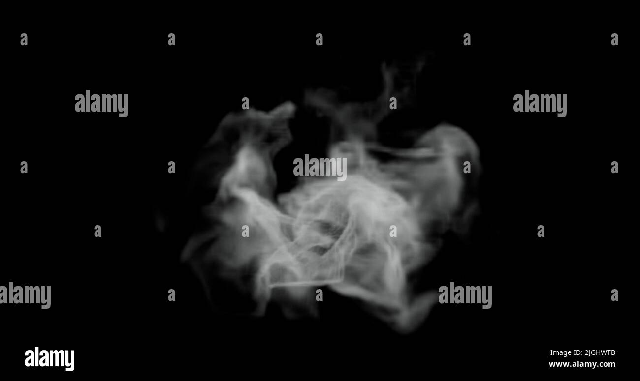 3d render of hot steam or smoke texture for food related manipulation. Stock Photo